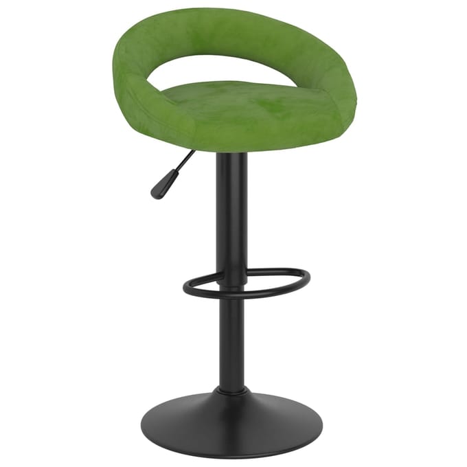 vidaXL - Barkrukken - 2 - st - fluweel - lichtgroen
