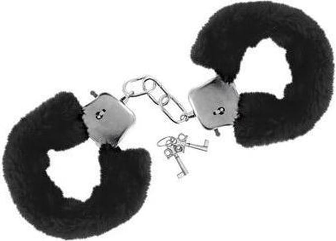 Sweet Caress - Handboeien met bont - zwart