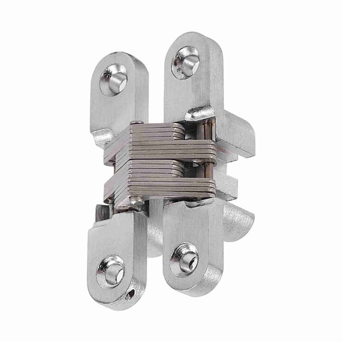 180 Graden Zinklegering Onzichtbare Vouwdeur Kruis Verborgen Scharnieren (60.4mm)