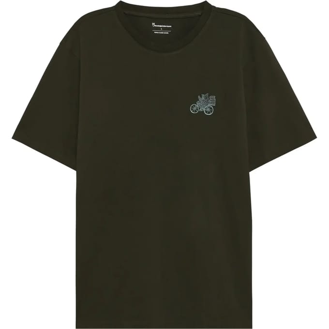 Geborduurde biologische katoen T-shirt KnowledgeCotton Apparel