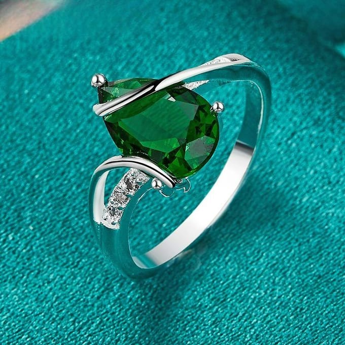 Bague Turquoises Goutte d'Eau Bijoux de Mode pour Dames Accessoires 10 blue