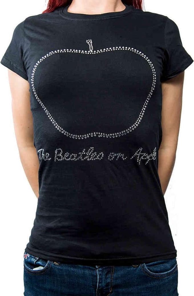 The Beatles - On Apple Dames T-shirt - S - Zwart