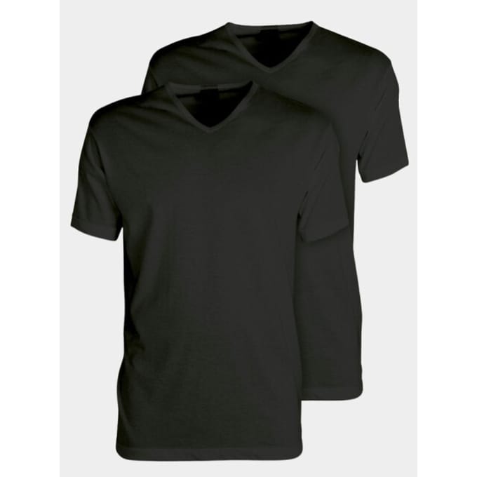 Alan Red T-Shirt V-Hals Vermont Zwart (2pack) - Maat S - Heren - Basic T-shirt