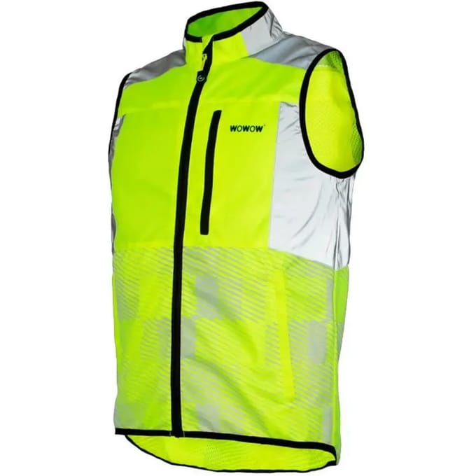Tracker Jacket Fluo mouwloze loopjas- fietsjas EN17353 - Yellow L