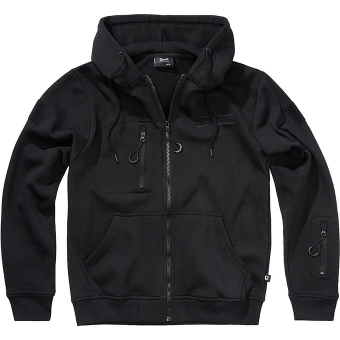 Brandit Tactical Sweat Jacket Heren Vest met capuchon - zwart - L