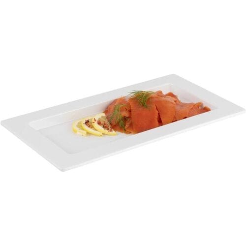 GGM Gastro (6 Stück) GN-Tablett 1/3 - FRAMES - Melamin - Höhe: 20mm - Weiß