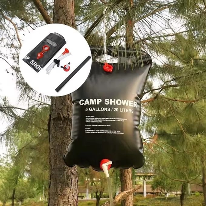 Campingdouche op zonne-energie - 20L Buitendouche - Mobiele nooddouche