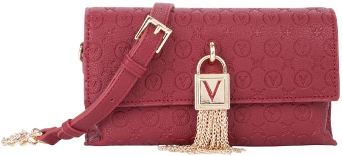 VALENTINO avondtas schoudertas Emy Re Pochette Rosso Scuro wijnrood