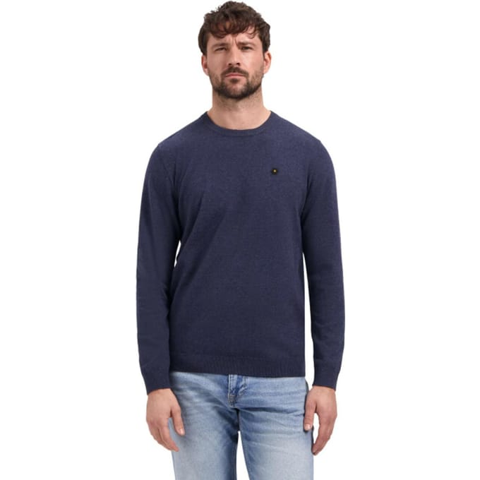 No Excess Pullover Crew Neck Melange Navy  2XL