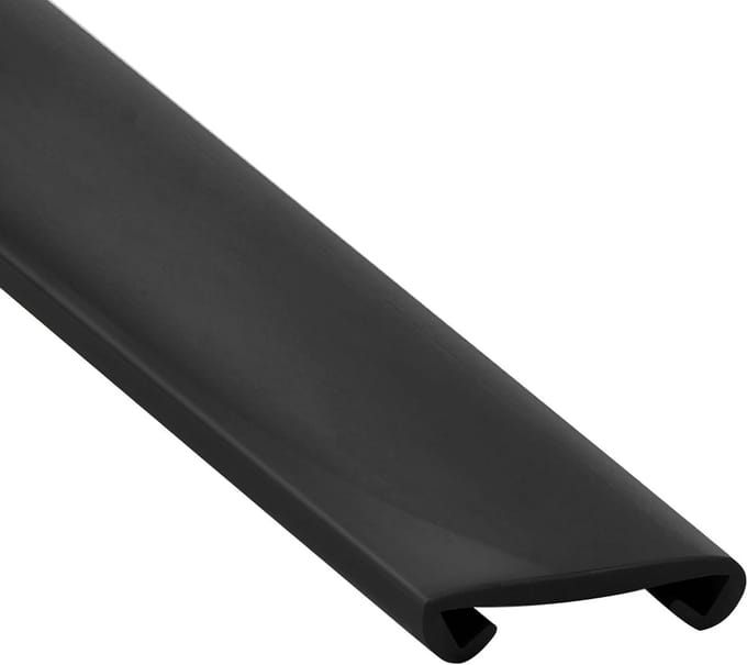 PVC Trapleuning Profiel 40 x 8 mm voor Trapbescherming - Zwart 2 Meter