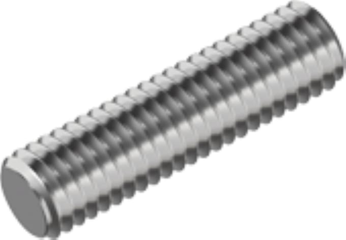 RVS draadeind DIN 976 A2 M8X35 per 5 stuks