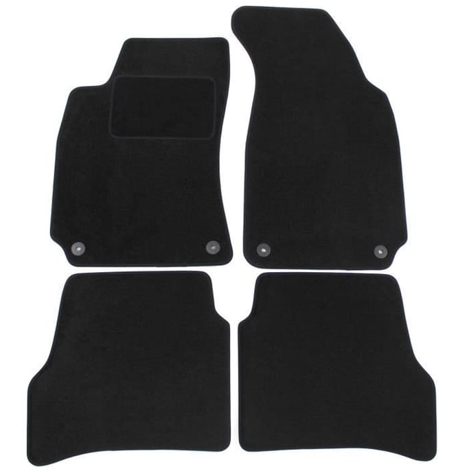 Tapis de sol - VW - Passat B5 - Velours noir - Ajustement précis - Antidérapant