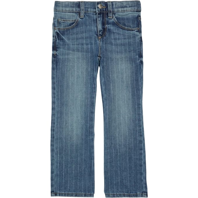 s.Oliver - female - Betsy jeans / normale pasvorm / halfhoog / wijduitlopende pijpen / glinsterende krijtstrepen
