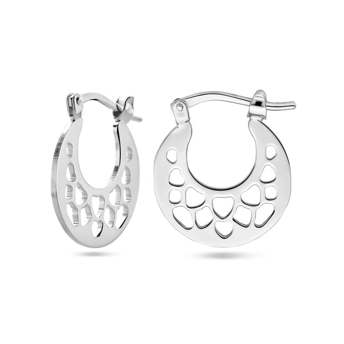Zilver Gerhodineerd Oorringen 1338754