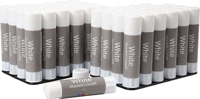 Witte lijmstift, 10 gr, 48 stuk/ 1 doos