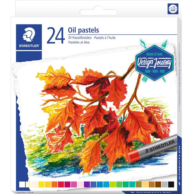 STAEDTLER Design Journey - oliepastels 11 mm - set 24 kleuren