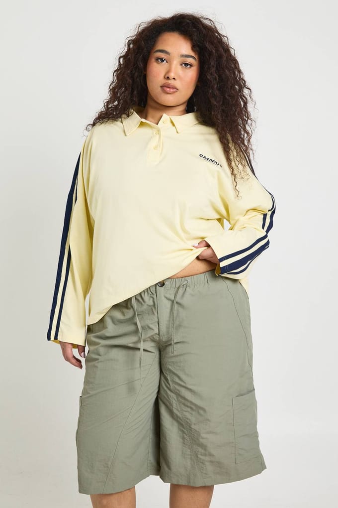 boohoo Dames Plus Nylon Cargo Short | Verstandig | Maat: 44