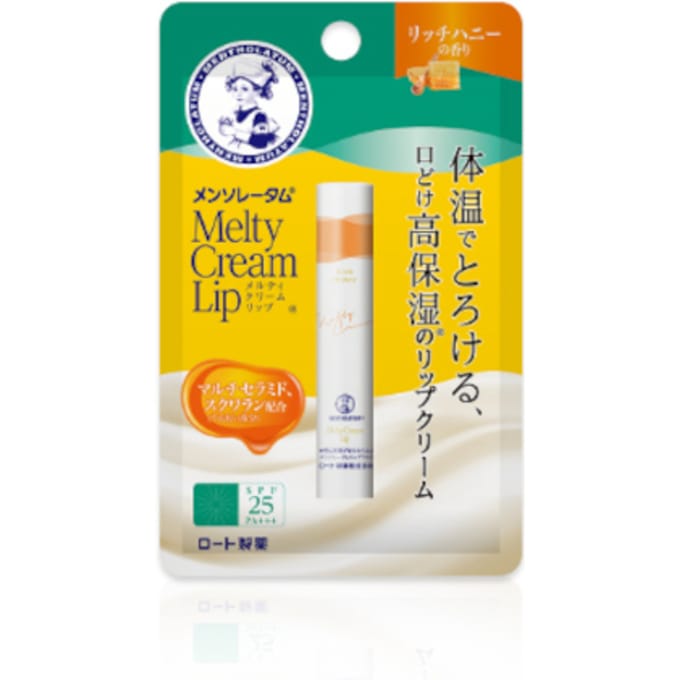 Rohto Mentholatum - Melty Cream Lip Balm SPF25 PA+++ - Rich Honey