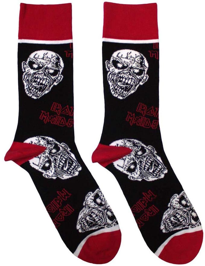 Iron Maiden - Eddie Skulls Enkelsokken - Zwart