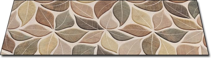 Papillon Badmat - De Dikke Badmat - Antislip - XL 120x50 - Bladeren Beige
