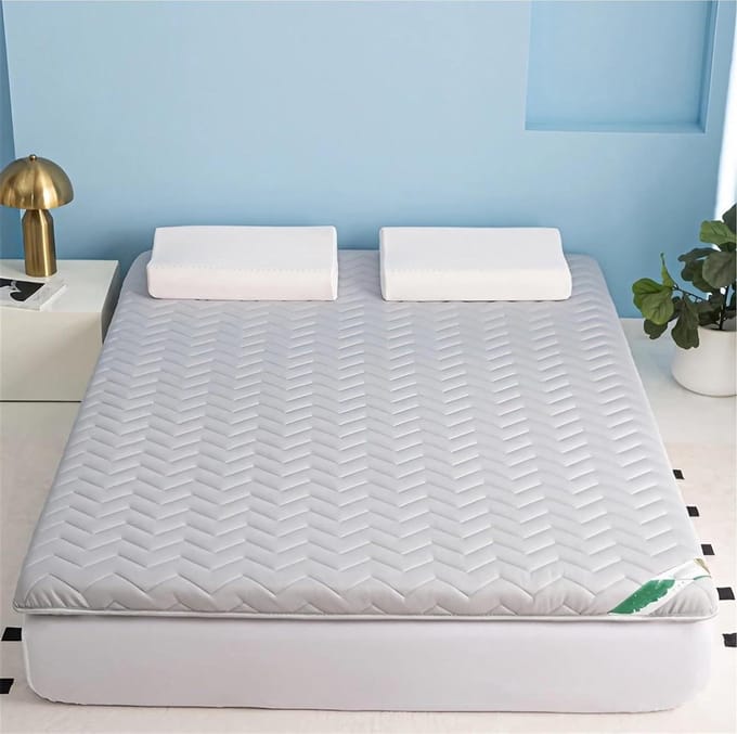 Vouwmatras - Vloerbed - Extra Slaapplek - 4-laags Structuur - 130 x 200 cm - Grijs