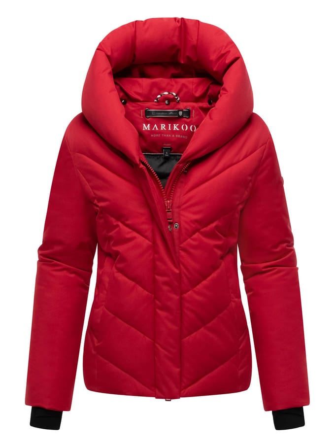Marikoo dames gewatteerde winterjas Nadiraa met 2-in-1 design & capuchon