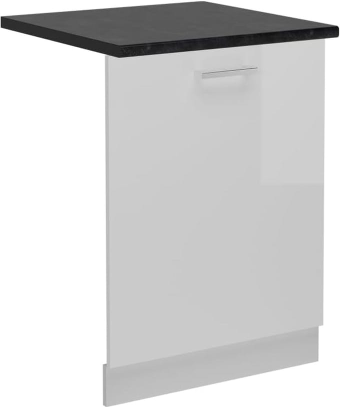 Vaatwasserfront - Keukenfront - Keuken Integratie - Interne Bediening - 60 cm - Wit Hoogglans
