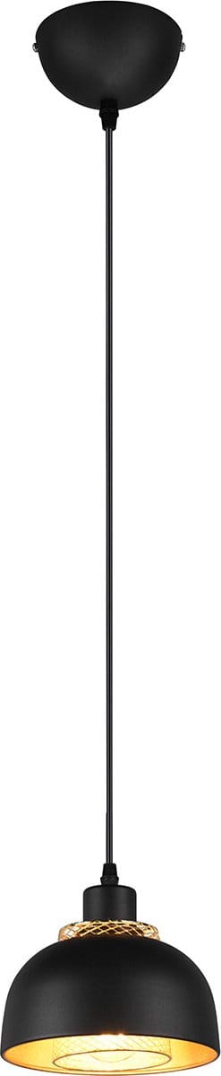 LED Hanglamp - Hangverlichting - Torna Palmo - E27 Fitting - 1-lichts - Rond - Mat Zwart - Aluminium