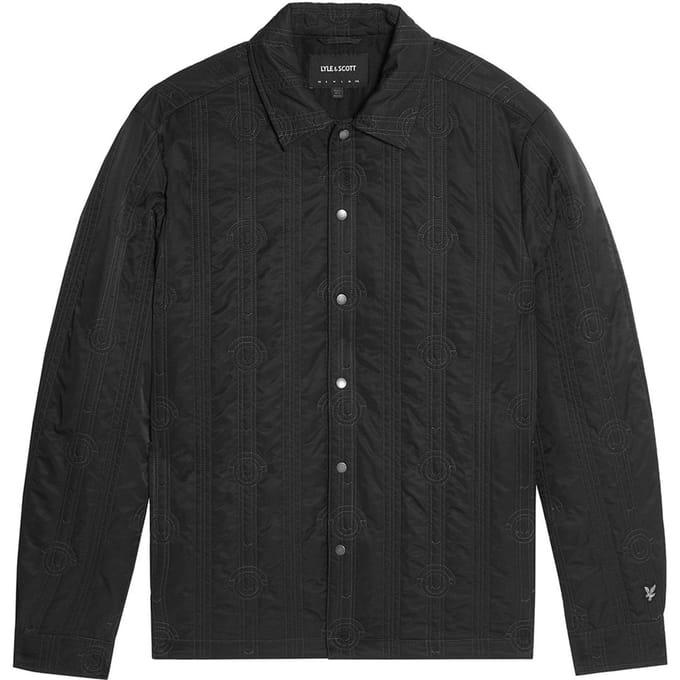 Lyle & Scott Lightweight Quilted Overshirt Black Ice Taglia: L | Giacche leggere Outlet | Uomo | Nero