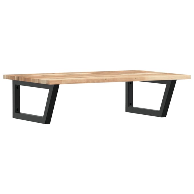vidaXL - Badkamer - wandschap - staal - en - massief - acaciahout
