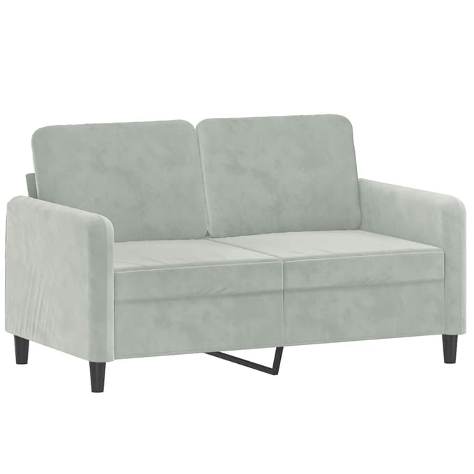 vidaXL - 3-delige - Loungeset - fluweel - lichtgrijs