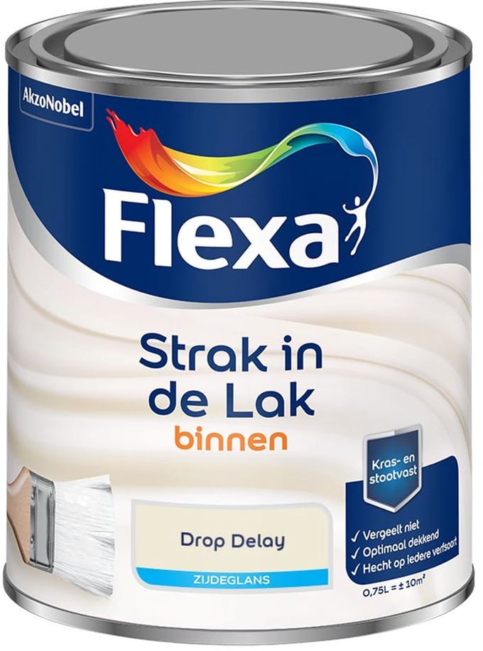 Flexa - Strak In De Lak Binnenlak Zijdeglans - Drop Delay - Mengverf - 750 Ml