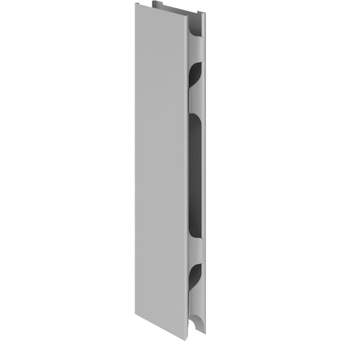 Zijpanelen Breno, voor bureaus Breno, verticale kabelgeleiding in de basis, 2 stuks, zilver