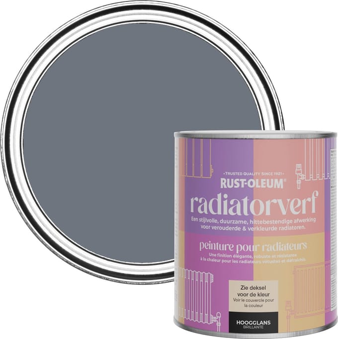 Rust-Oleum Donkergrijs Radiatorverf Hoogglans - Marinegrijs 750ml