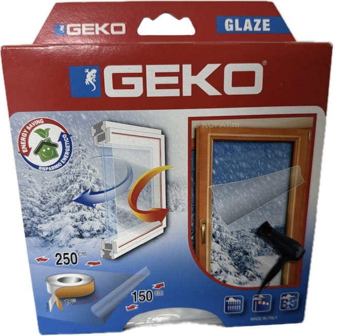 Geko Raamfolie - 150 cm x 250 cm - Isoleert enkelglas
