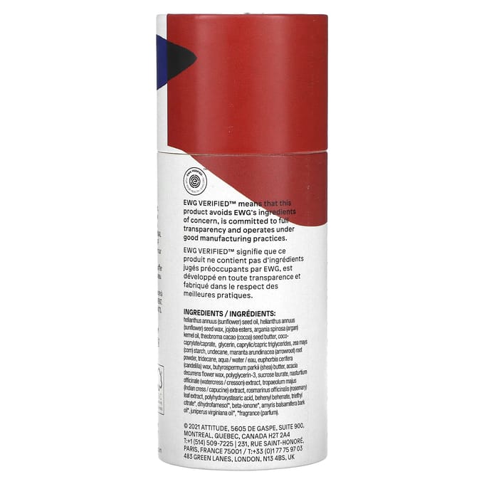 Attitude - Leaves Bar Plasticvrije Body Butter Stick Sandalwood - 85ml
