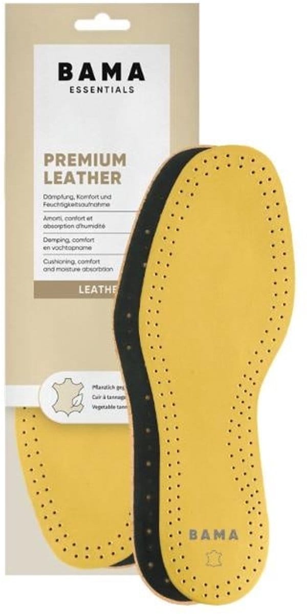 Bama Premium Leather - Leren inlegzool met Koolstof en Latex - 38/39