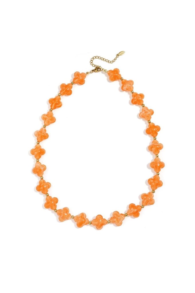 Oranje Clover ketting