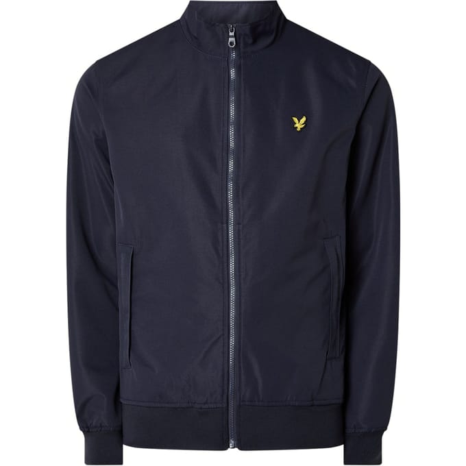 Lyle & Scott Outdoorjas Mesh Backed Funnel Neck Jacket Blauw