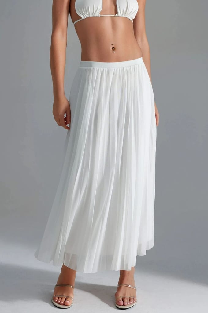 Lange Tulle Rok met Middelhoge Taille
