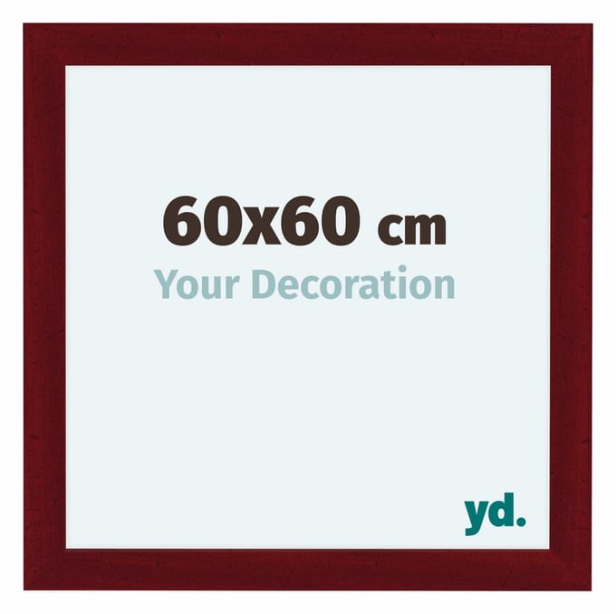 Your Decoration - Fotolijst 60x60 cm - MDF - Wijnrood Geveegd - Como
