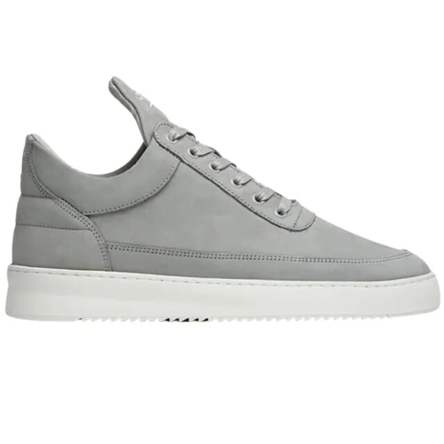 Filling Pieces Low Top Ripple Nubuck Sneakers - Leer - Heren - Grijs - Maat 40