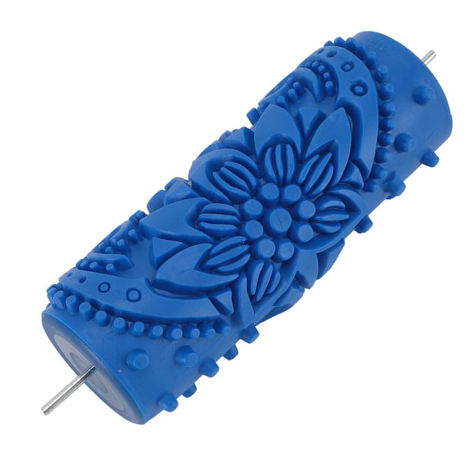 Kunst Textuur Roller Multifunctioneel Rond Wasbaar Herbruikbaar Decoratief Embossing Rubber Roller voor