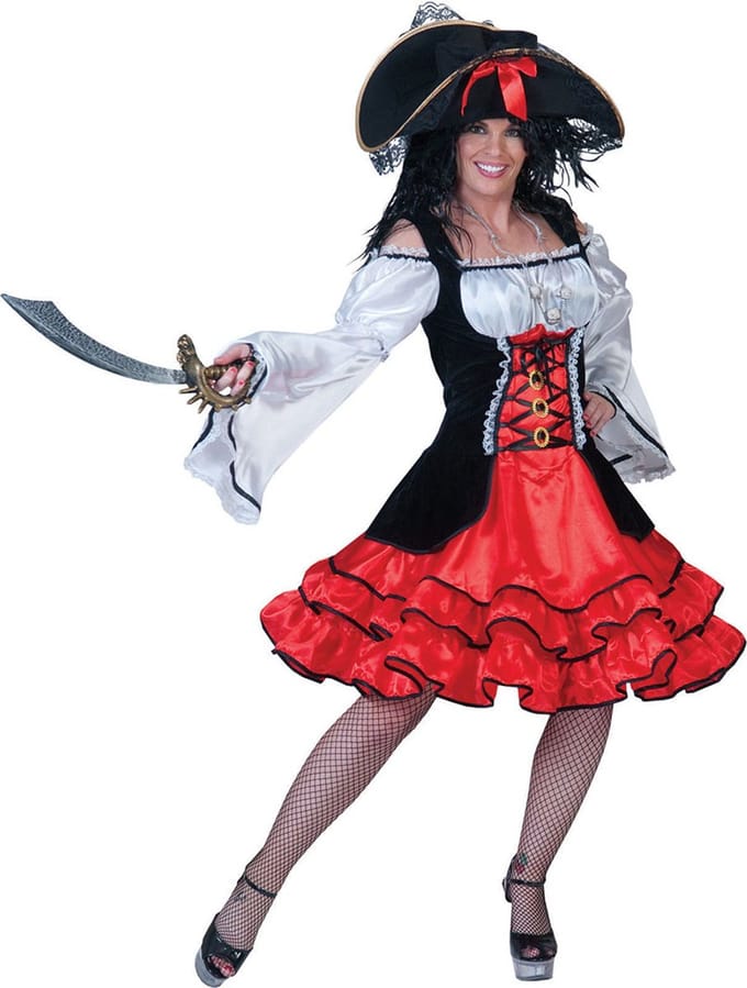 Carnavalskostuum: Piratenvrouw Sailora - Maat 36/38