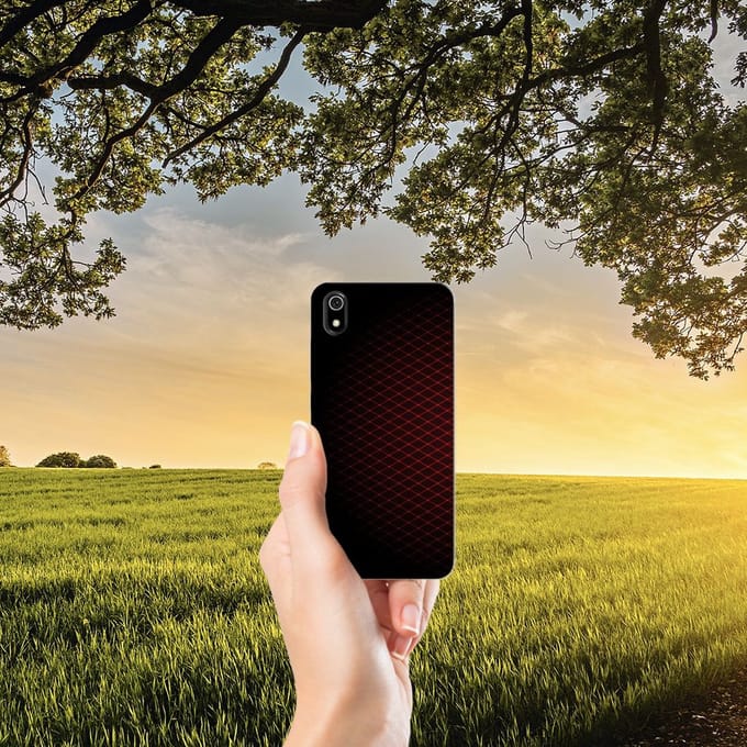 Xiaomi Redmi 7A TPU bumper Geruit Rood