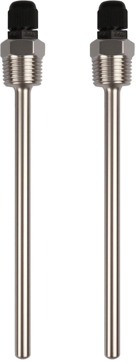 Dompelhulzen RVS - Beschermbuizen Sensor - Temperatuur Meting - Dubbele Punt Bescherming - 8x150mm
