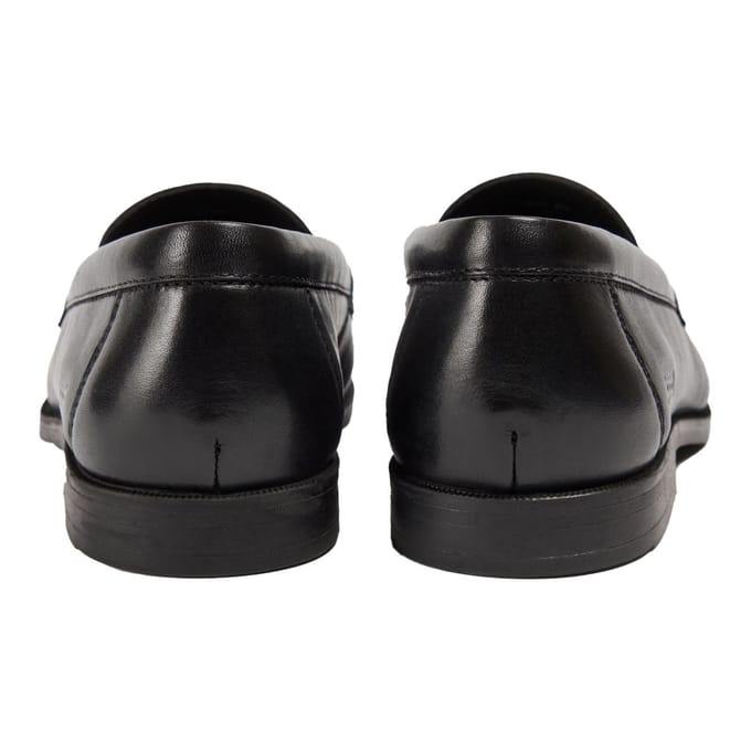 Pod Islay Meisjes Zwarte Leren Mocassins