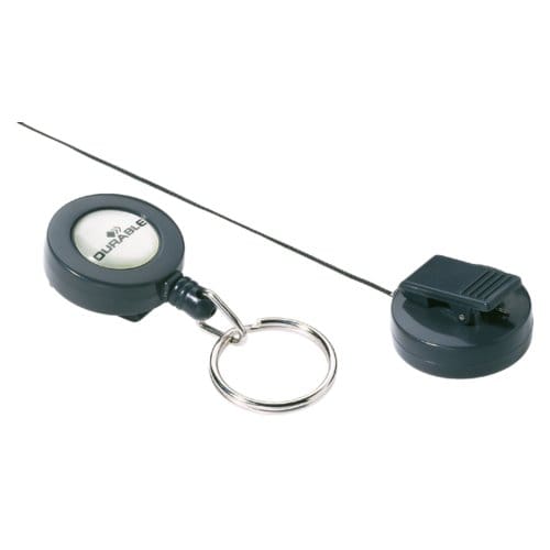 Afrolmechanisme Durable met sleutelring 80 cm antraciet 10 stuks