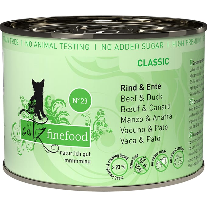 12x200g Rund & Eend catz finefood Kattenvoer nat