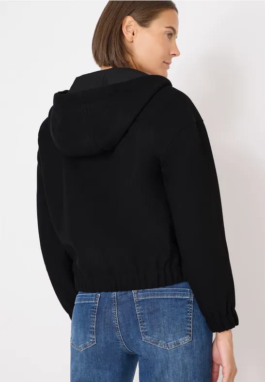 Hoodie blouson in wollook